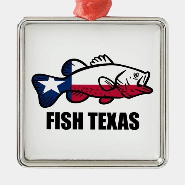 Ornamento De Metal Fish Texas (Frente)