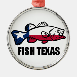 Ornamento De Metal Fish Texas