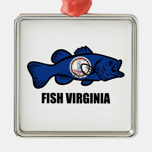 Ornamento De Metal Fish Virginia (Frente)