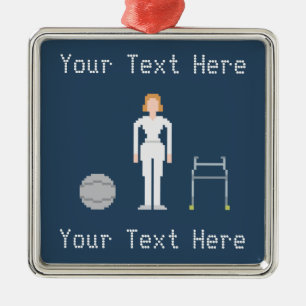 Ornamento De Metal Fisioterapia fêmea feita sob encomenda