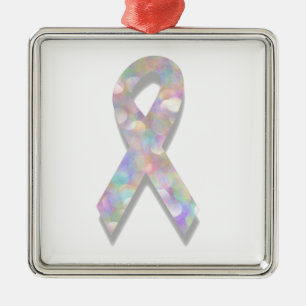 Ornamento De Metal fita de cancer pulmonar pérola