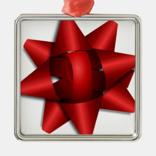 Ornamento De Metal fita de presente de férias de arco vermelho festa