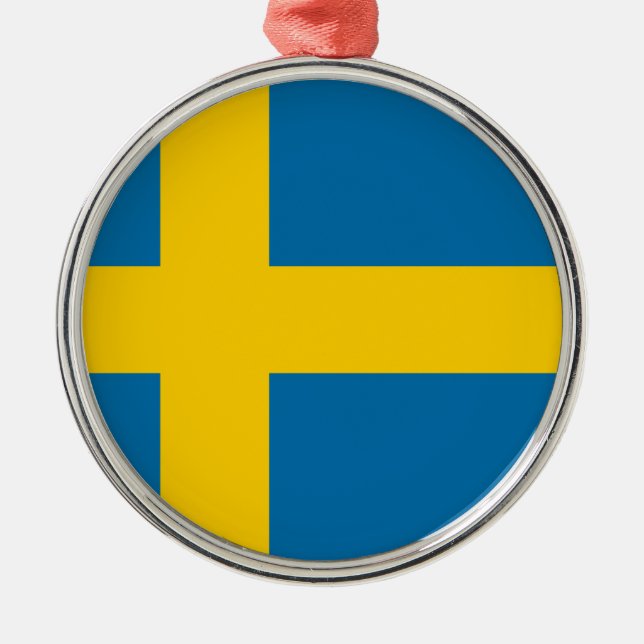 Ornamento De Metal Flag of Sweden (Frente)