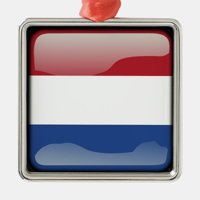 Ornamento De Metal Flag of the Netherlands (Frente)