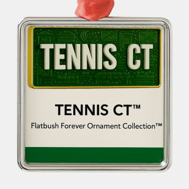Ornamento De Metal Flatbush street Christmas ornaments  (Frente)