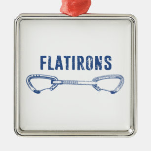 Ornamento De Metal Flatirons Colorado Escalada em Rocha Quickdraw