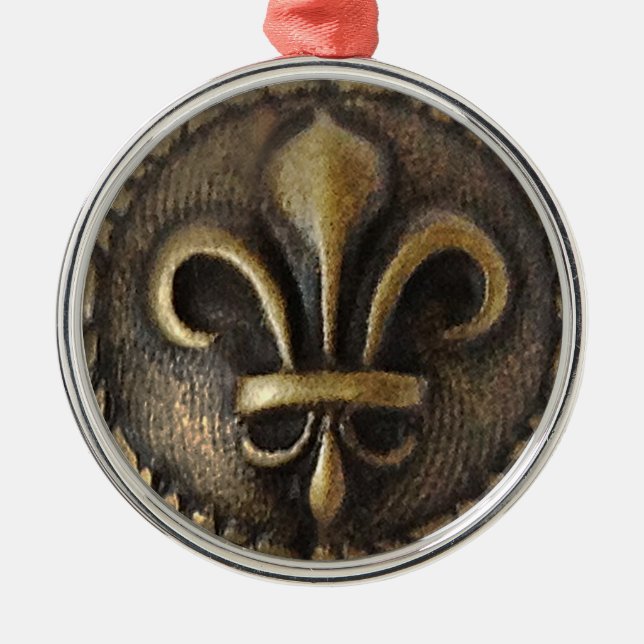 Ornamento De Metal Fleur De Lis Medallion (Frente)