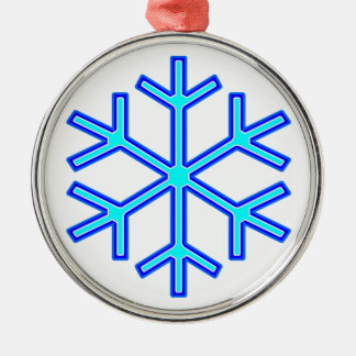 Ornamento De Metal Floco de neve azul