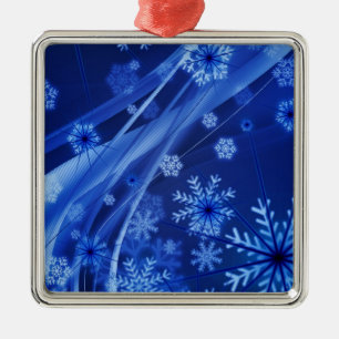 Ornamento De Metal Flocos de neve azuis