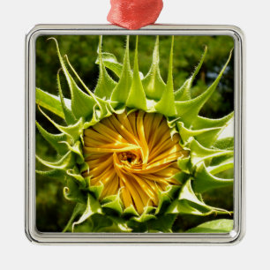 Ornamento De Metal Flor amarelo divertido Sunflower