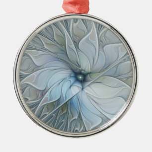 Ornamento De Metal Flor de Arte Fractal, Abstrato, Bela Moderna Elega