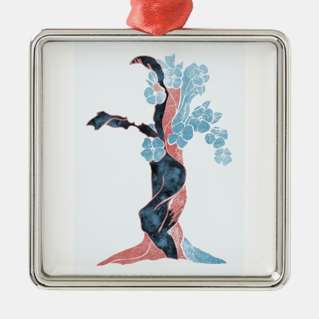 Ornamento De Metal Flor de Árvore (Frente)