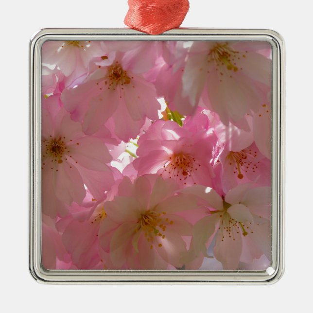 Ornamento De Metal Flor de Cereja Japonês (Frente)