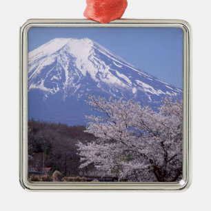 Ornamento De Metal Flor de cerejeira e Monte Fuji