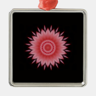 Ornamento De Metal Flor Mandala a rosa