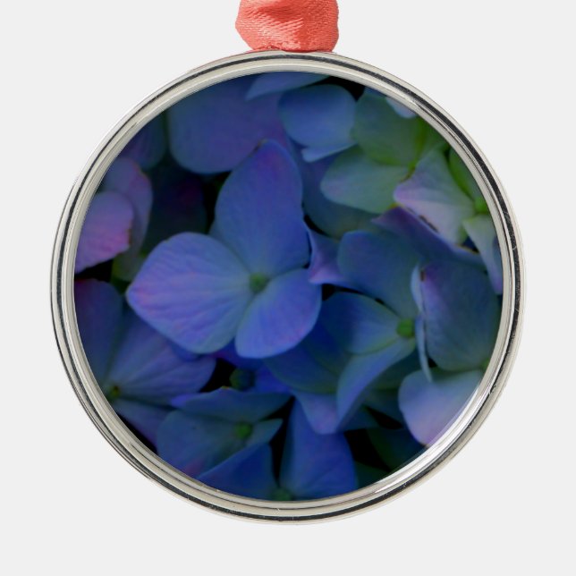 Ornamento De Metal Flor roxo, púrpura, empoeirado (Frente)