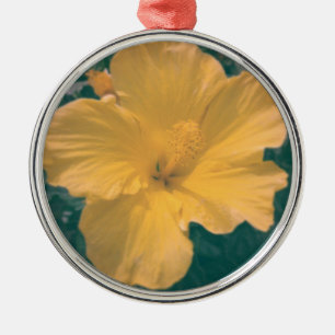 Ornamento De Metal Flor Tropical