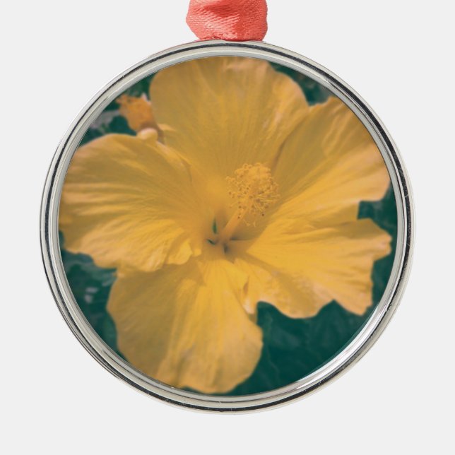 Ornamento De Metal Flor tropical (Frente)