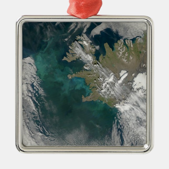 Ornamento De Metal Floração de fitoplâncton no Atlântico Norte (Frente)