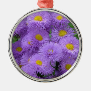 Ornamento De Metal Floral roxo