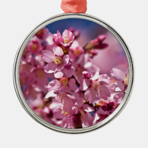 Ornamento De Metal Flores de Cerejeira Sakura Beijadas pela Luz do So