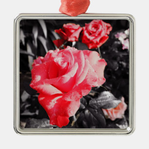 Ornamento De Metal Flores de Rosa Romântica #3