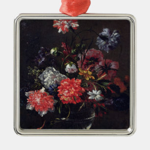 Ornamento De Metal Flores em um vaso de vidro