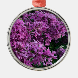 Ornamento De Metal Flores magenta roxas profundas elegantes flores li