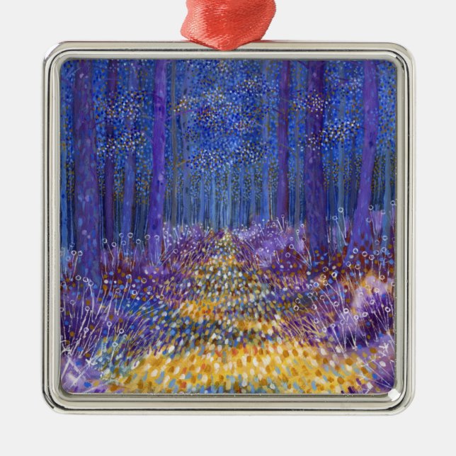 Ornamento De Metal Floresta azul 2 2012 (Frente)