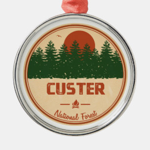 Ornamento De Metal Floresta Nacional Custer