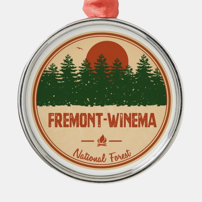 Ornamento De Metal Floresta Nacional Fremont-Winema (Frente)