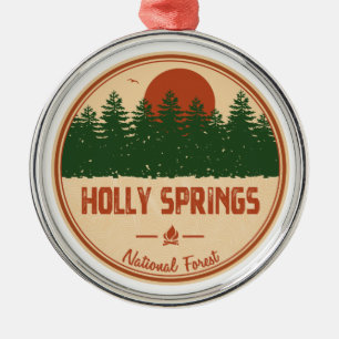 Ornamento De Metal Floresta Nacional Holly Primavera