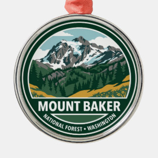 Ornamento De Metal Floresta Nacional Mount Baker Washington