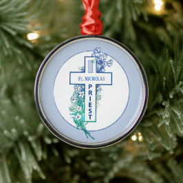 Ornamento De Metal Florestas Cruzadas do Padre Personalizadas