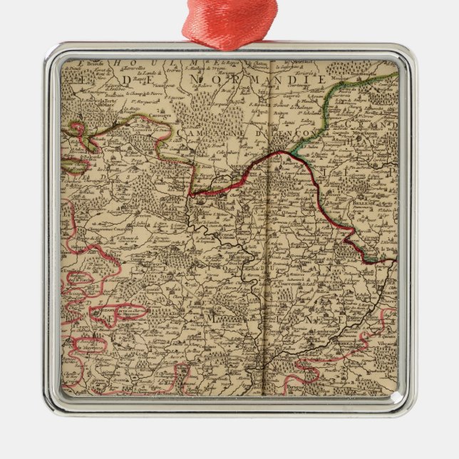 Ornamento De Metal Florestas francesas (Frente)