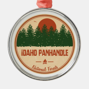 Ornamento De Metal Florestas Nacionais de Idaho PanHandman