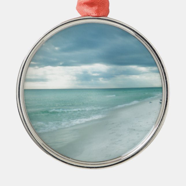 Ornamento De Metal Florida Beach (Frente)