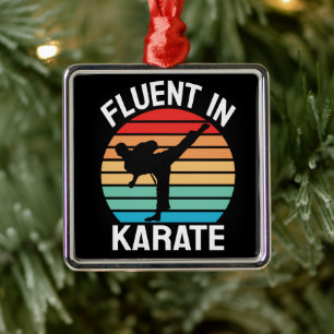 Ornamento De Metal Fluente em Karate Karate Divertido