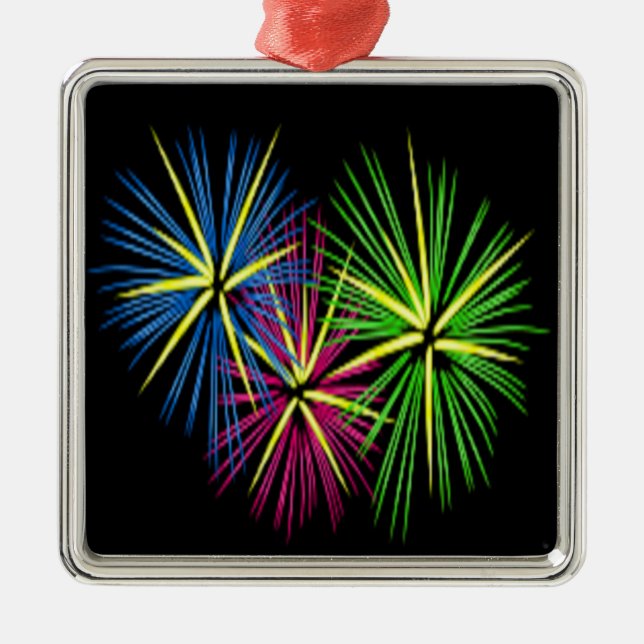 ORNAMENTO DE METAL FOGOS DE ARTIFÍCIO (Frente)