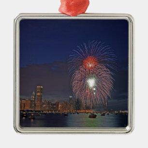 Ornamento De Metal fogos de artifício do Dia da Independência dos EUA
