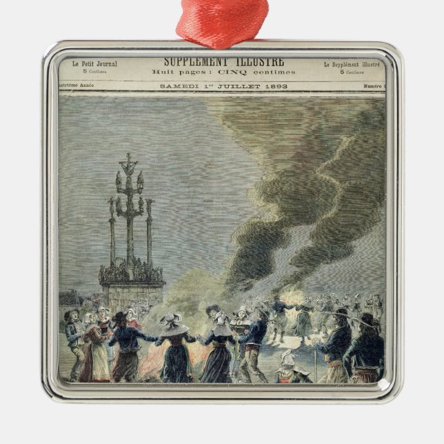 Ornamento De Metal Fogueiras iluminadas para comemorar dentro o (Frente)