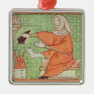 Ornamento De Metal Fol.58r fevereiro: Aquecimento pelo fogo