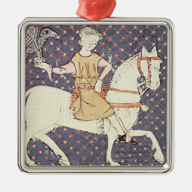 Ornamento De Metal Fol.58v pode: Falcoaria (Frente)