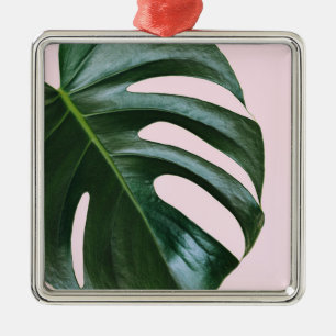 Ornamento De Metal Folha tropical de Monstera
