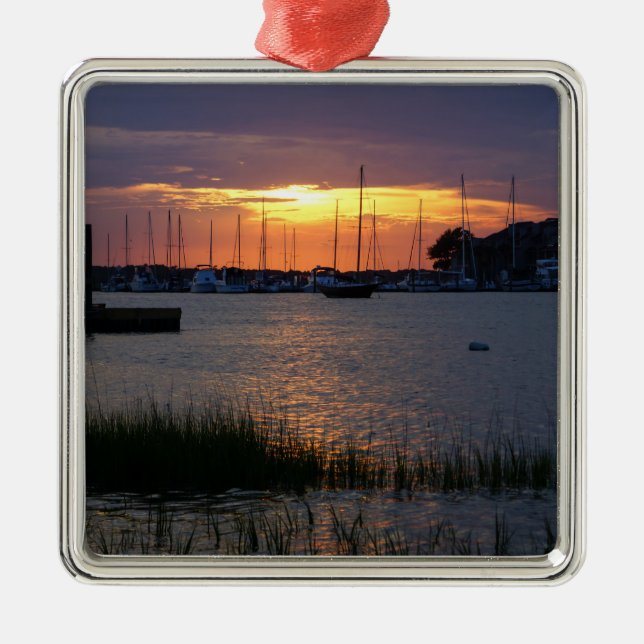 Ornamento De Metal Folly River Sunset (Frente)