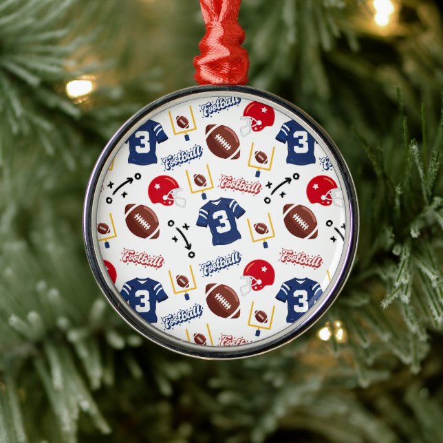 Ornamento De Metal Football Lover Christmas Ornament Keepsake (Árvore)