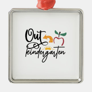 Ornamento De Metal Fora do jardim de infância