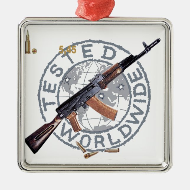 ORNAMENTO DE METAL FORÇAS ARMADAS RARAS DA ARMA DO KALASHNIKOV DO (Frente)