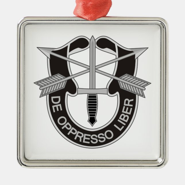 Ornamento De Metal Forças Especiais SF De Oppresso Liber (Frente)