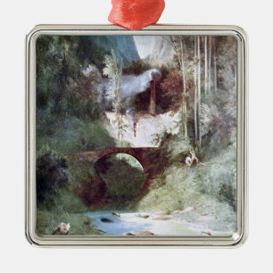 Ornamento De Metal Forest Canyon (por Carl Blechen)